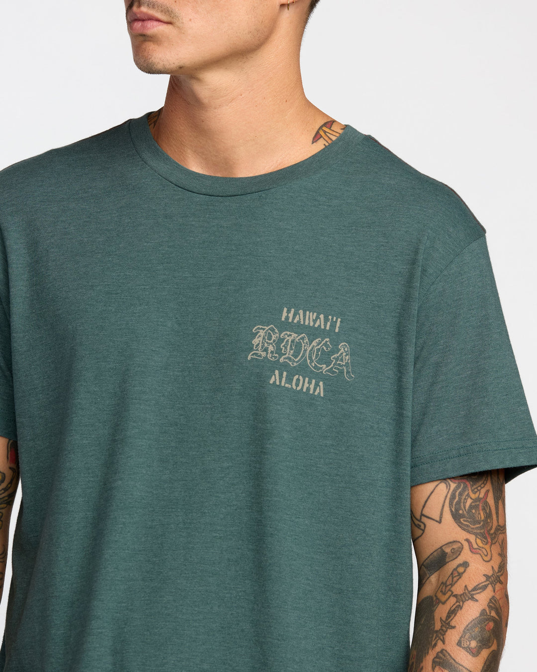RVCA HI BARBED TEE - BALSAM GREEN (ABG)