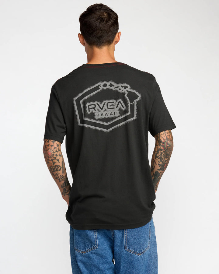 RVCA HAWAII BLUR TEE - PIRATE BLACK (PTK)