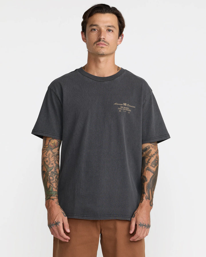 RVCA V8 TEE - BLACK
