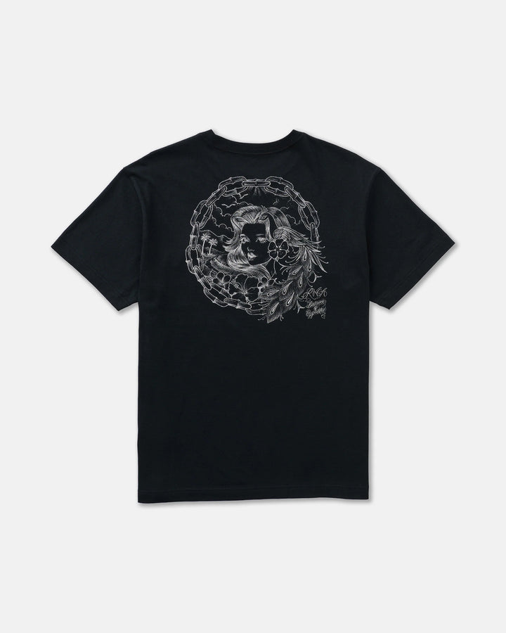 RVCA PARADISE QUEEN TEE - BLACK