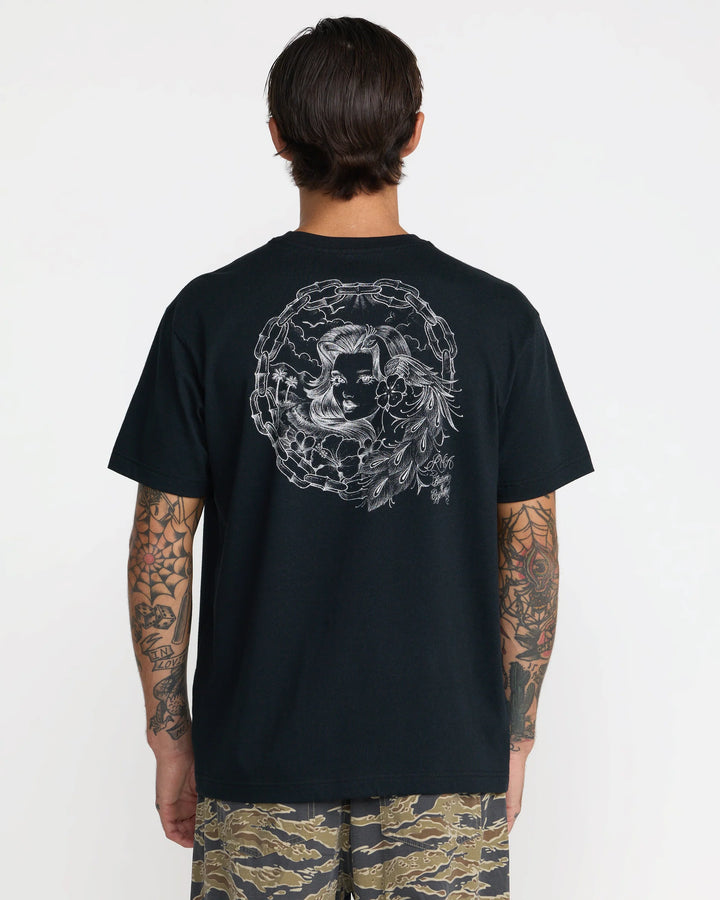 RVCA PARADISE QUEEN TEE - BLACK