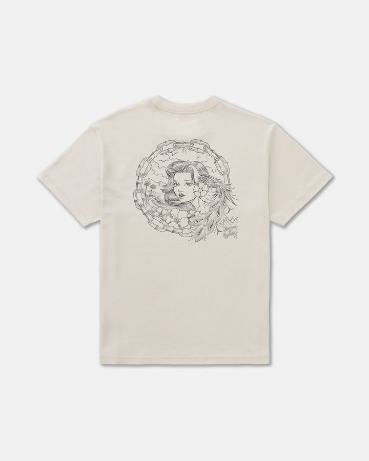 RVCA PARADISE QUEEN TEE - CERAMIC
