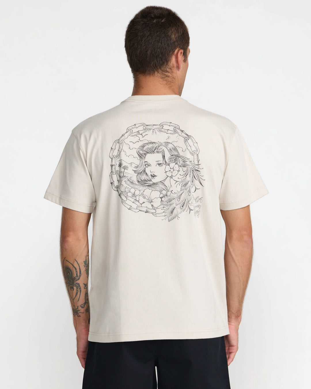 RVCA PARADISE QUEEN TEE - CERAMIC