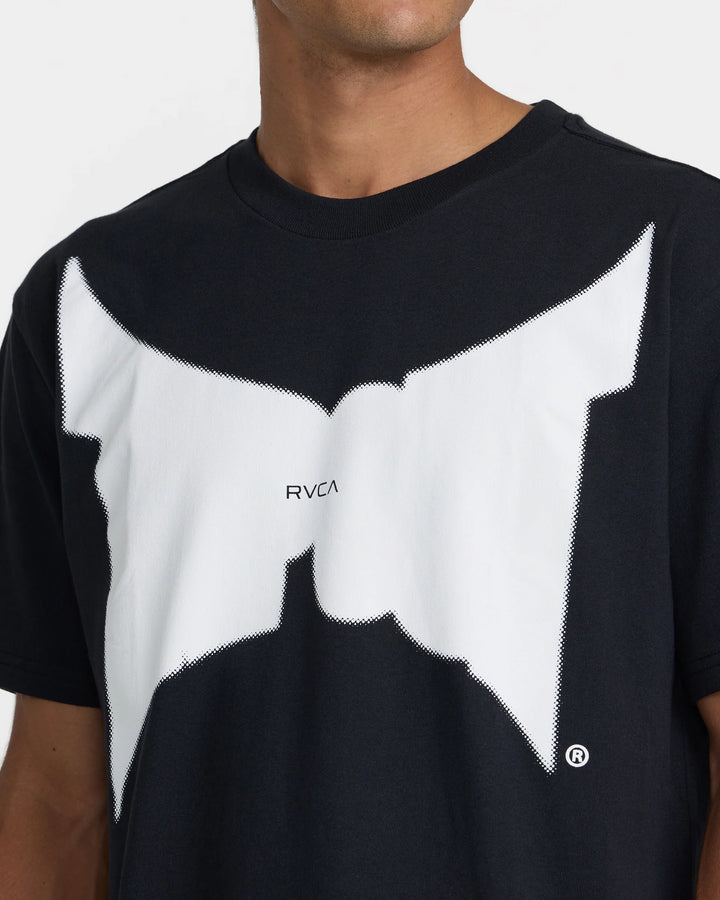 RVCA DAYSHIFT TAPOUT TEE - BLACK
