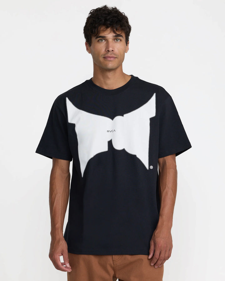 RVCA DAYSHIFT TAPOUT TEE - BLACK