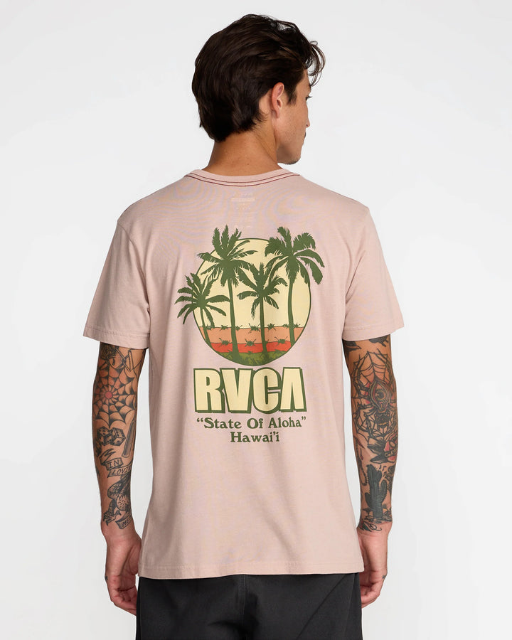 RVCA ALOHA STATE TEE - PALE MAUVE (PAL)