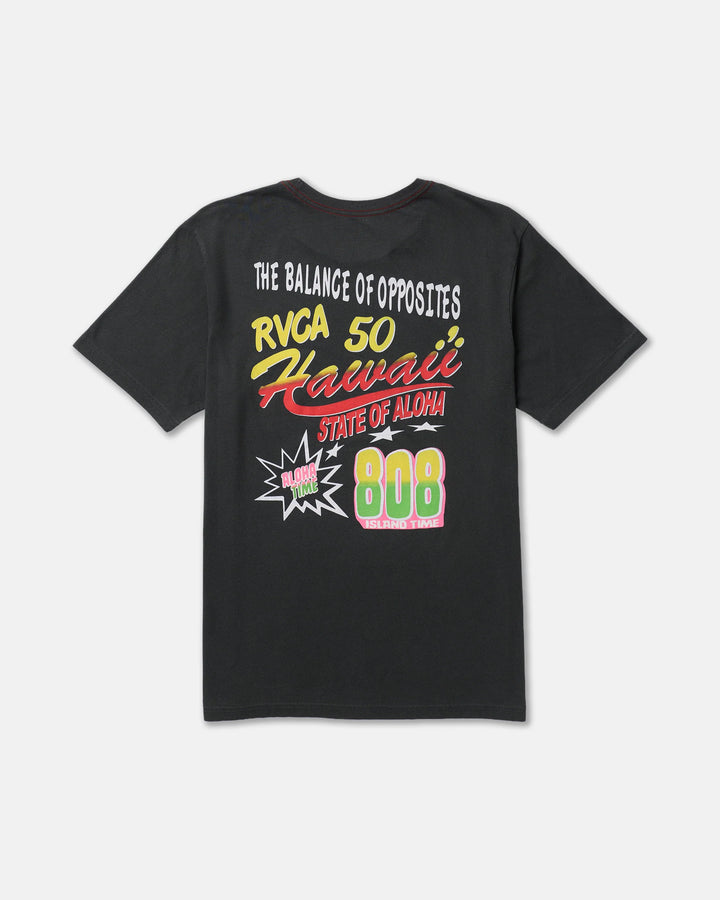 RVCA ISLAND TIME TEE - BLACK (PTK)
