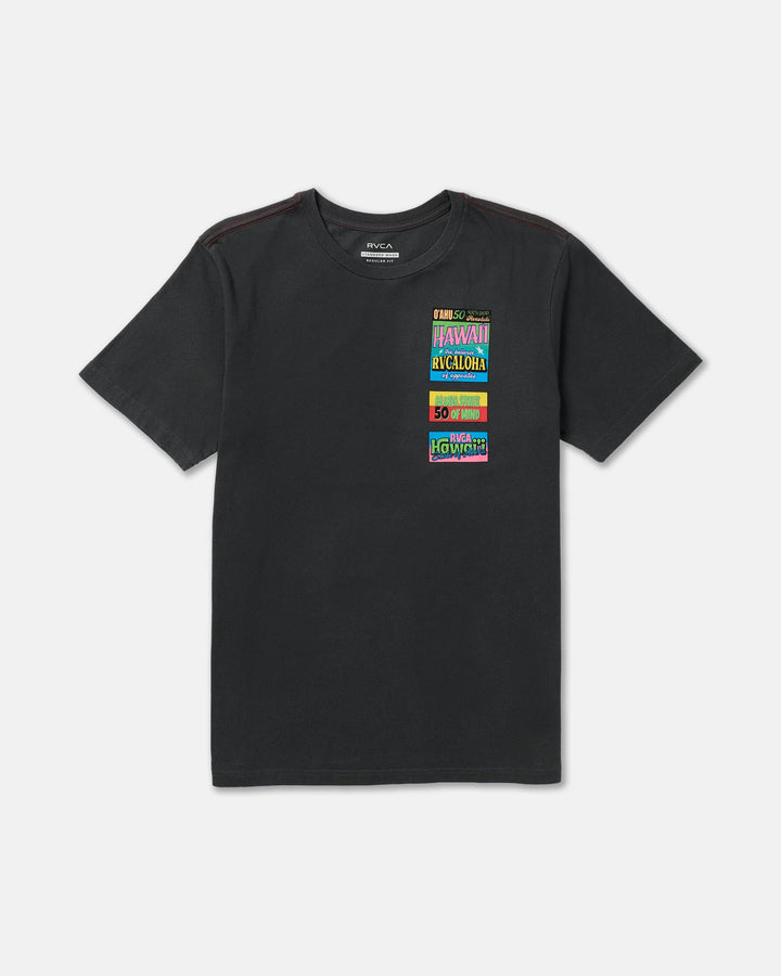 RVCA ISLAND TIME TEE - BLACK (PTK)