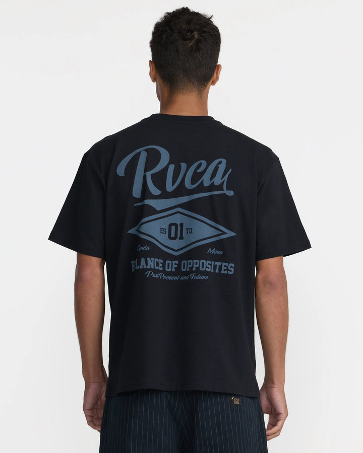 RVCA DUGOUT POCKET TEE - BLACK