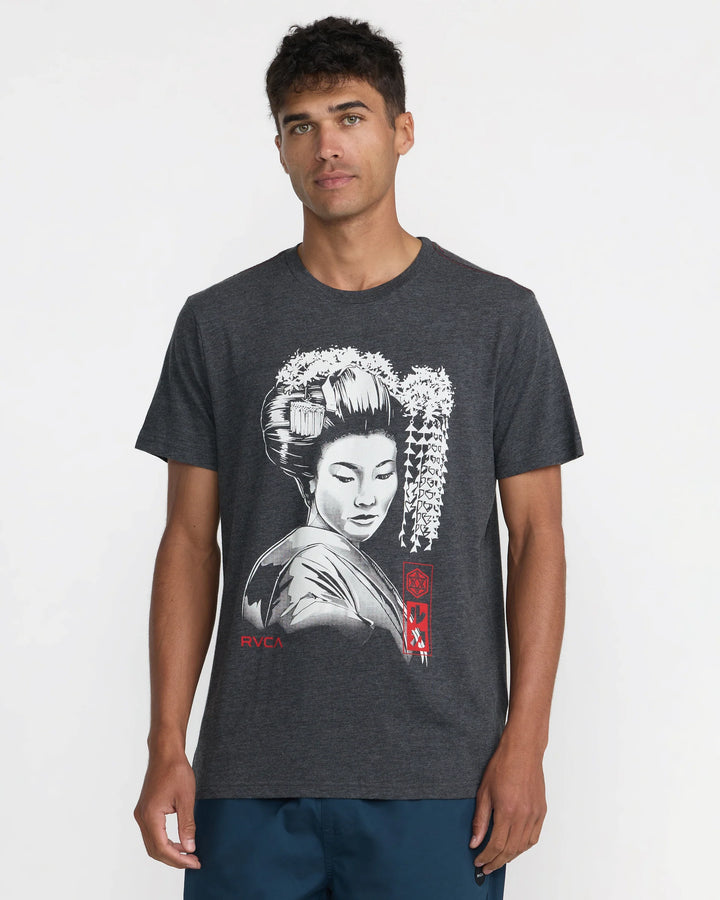 RVCA GEISHA TEE - BLACK