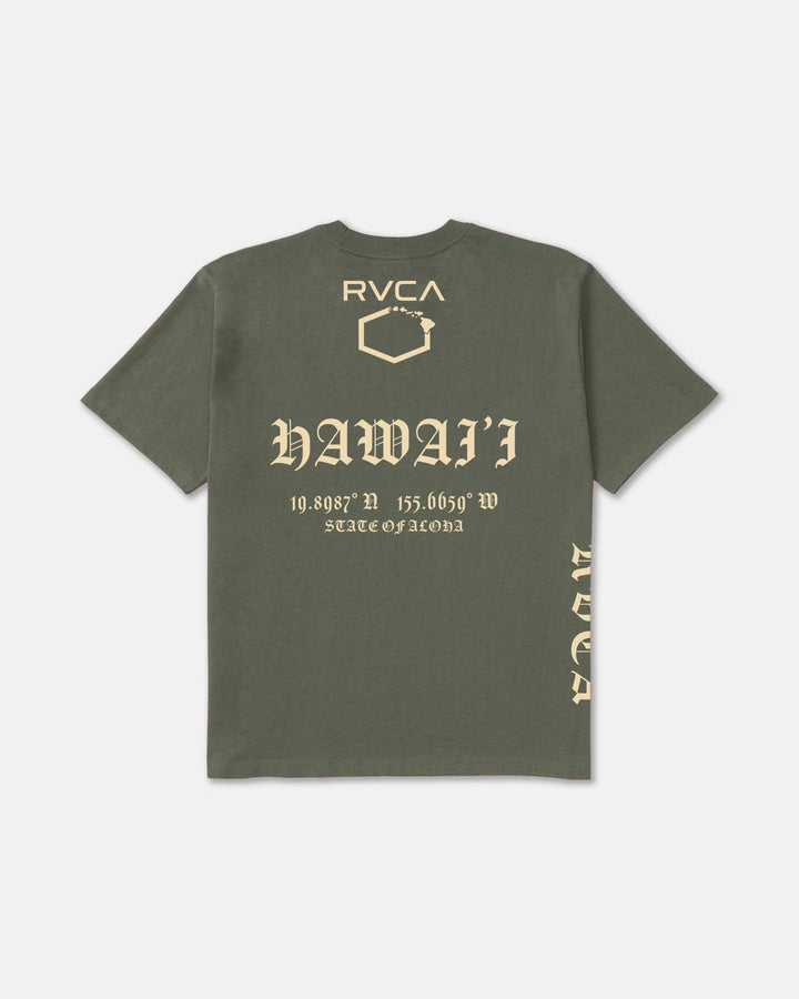 RVCA HAWAII 4.0 TEE - OLIVE