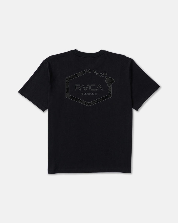 RVCA HAWAII HEX 3 TEE - BLACK