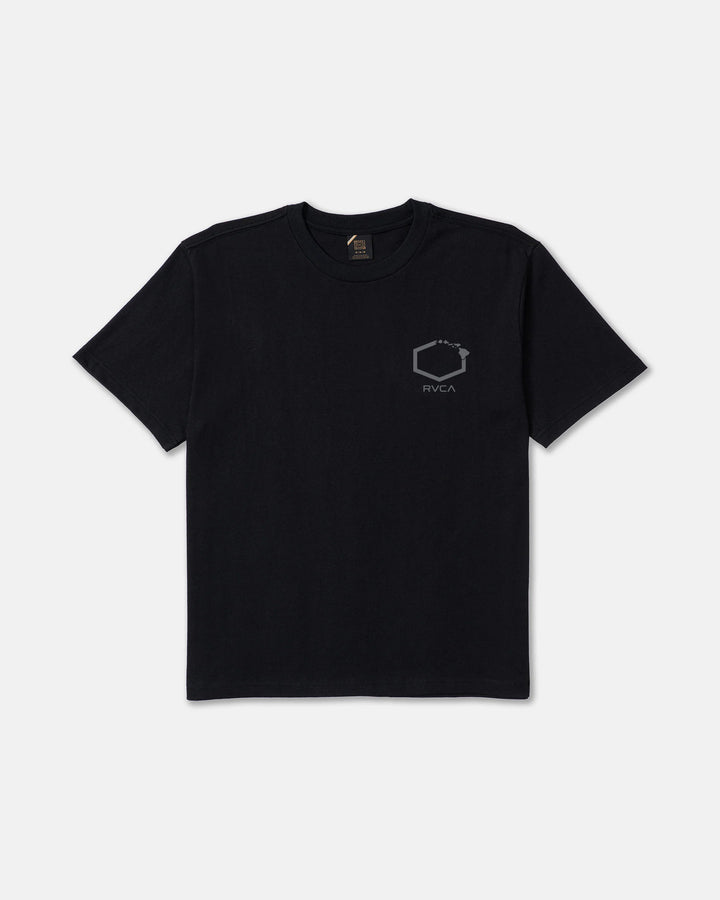 RVCA HAWAII HEX 3 TEE - BLACK