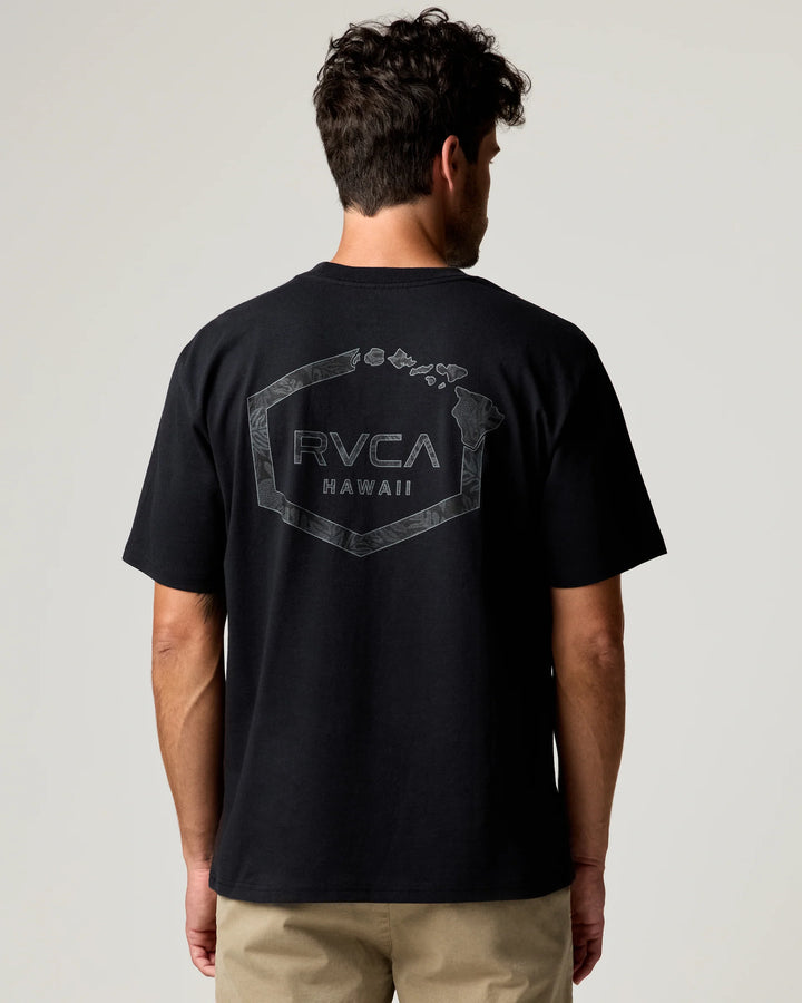 RVCA HAWAII HEX 3 TEE - BLACK