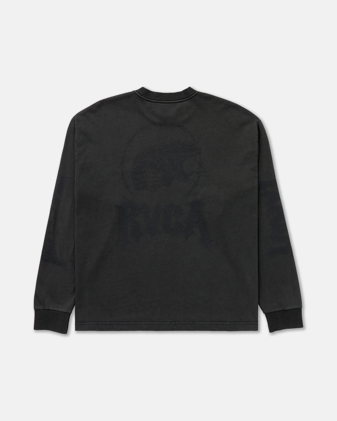 RVCA TAPOUT HEAVYWEIGHT LONG SLEEVE TEE - BLACK