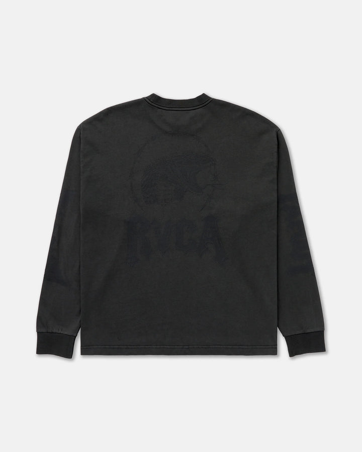 RVCA TAPOUT HEAVYWEIGHT LONG SLEEVE TEE - BLACK