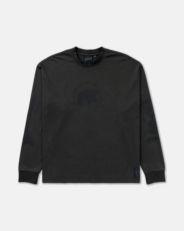 RVCA TAPOUT HEAVYWEIGHT LONG SLEEVE TEE - BLACK