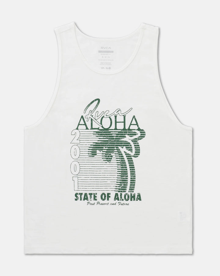 RVCA PALM ROW TANK - ANTIQUE WHITE