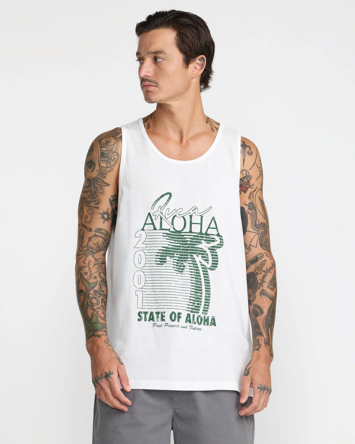 RVCA PALM ROW TANK - ANTIQUE WHITE