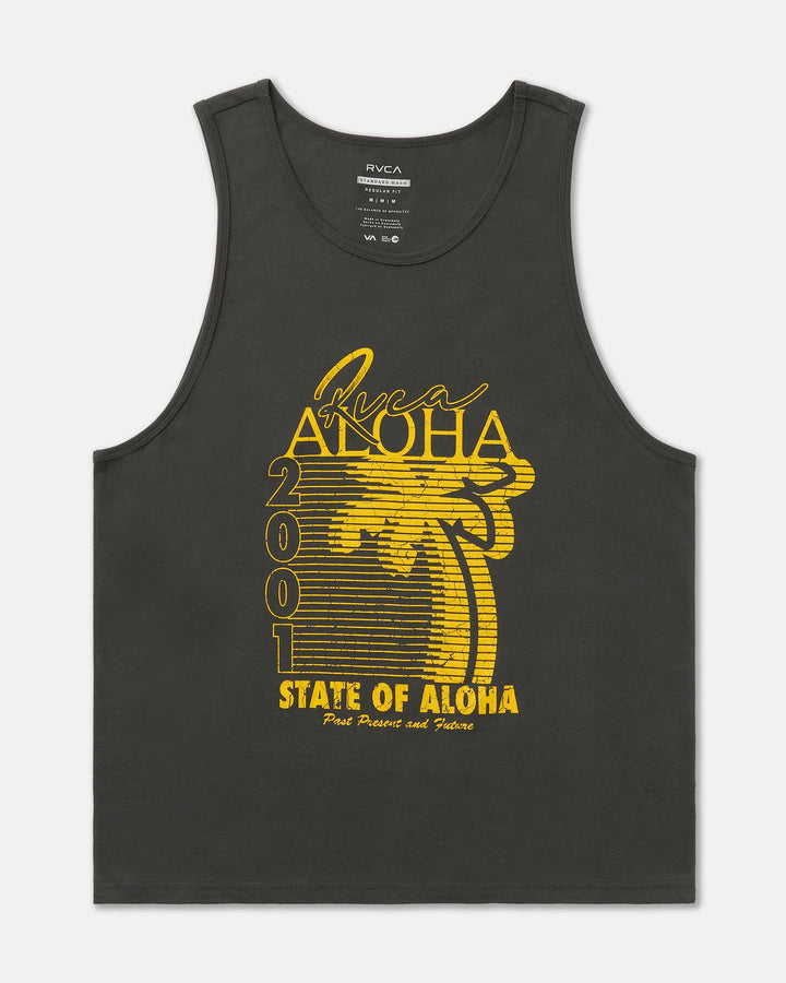 RVCA PALM ROW TANK - PIRATE BLACK