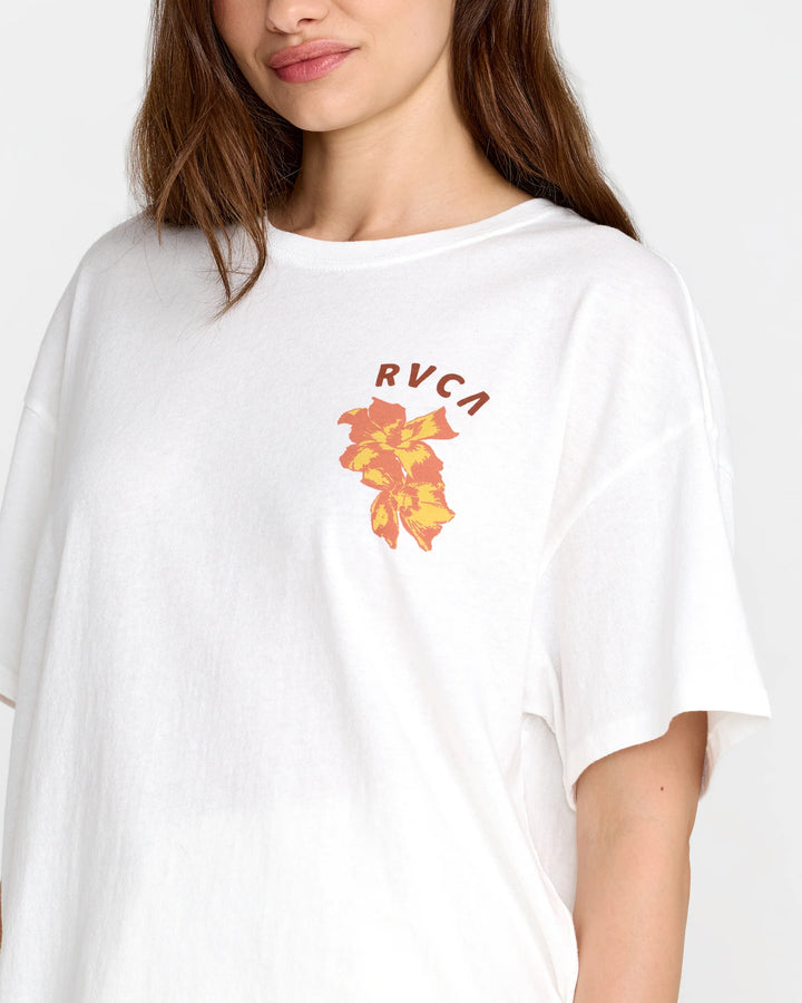RVCA ALOHA BOYFRIEND TEE - VINTAGE WHITE
