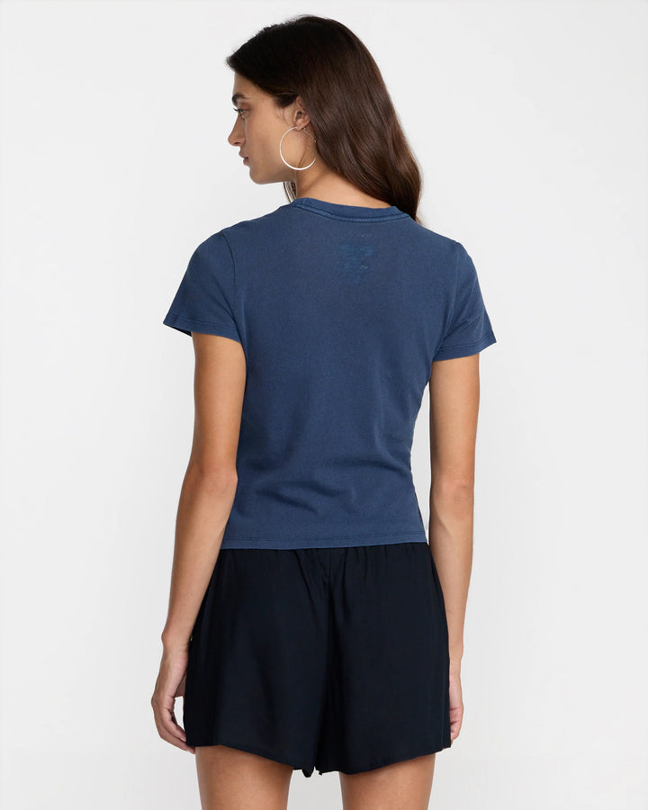 RVCA MADE IN PARADISE HAWAII WOMEN TEE - NAVY