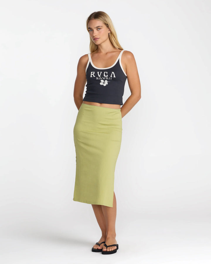 RVCA PACIFIC WOMENS TANK - WASHED BLACK (WAA)