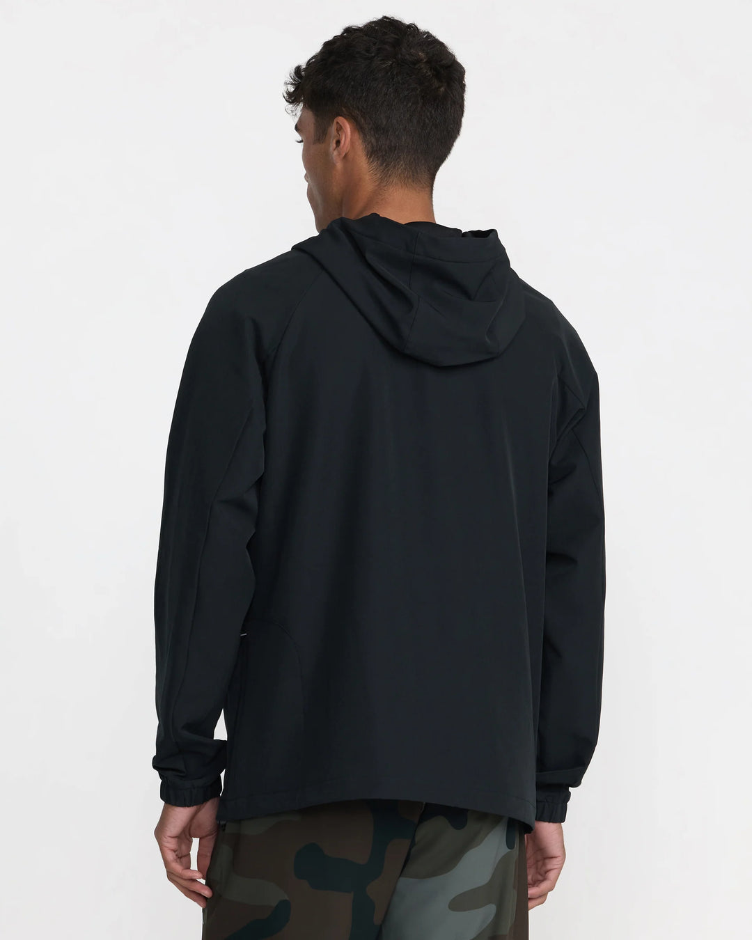 RVCA CANYON LONG SLEEVE HOODIE - BLACK