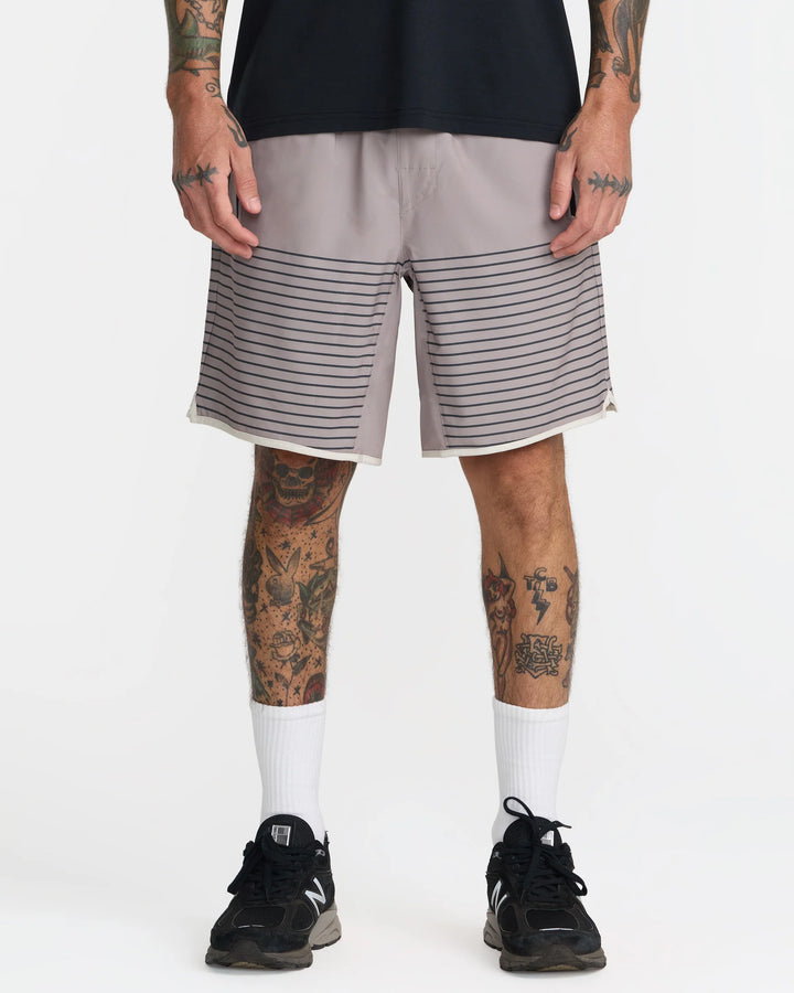 RVCA YOGGER STRETCH CONTRAST 17" SHORT - BROWN STONE (BRS)