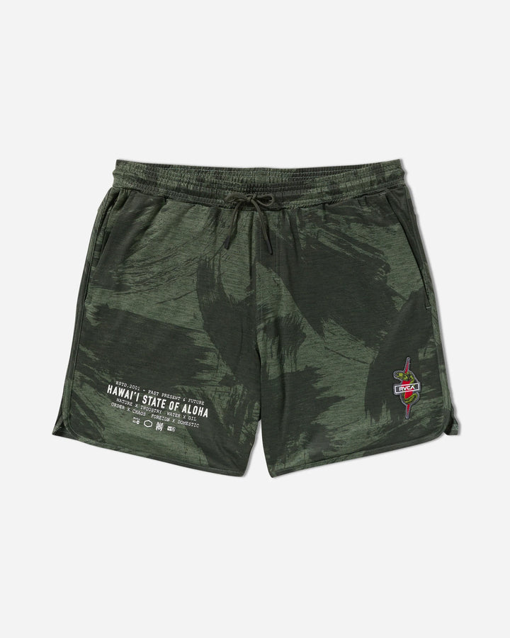 RVCA HAWAII YOGGER STRETCH 17" SHORTS - ISLAND CAMO