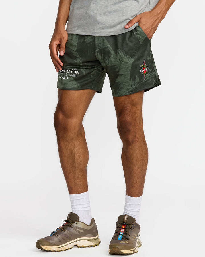 RVCA HAWAII YOGGER RECOVER SHORT - ISLAND CAMO