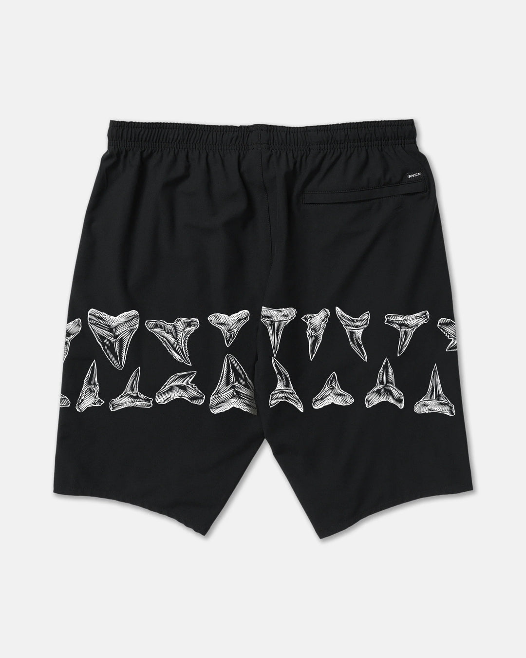 RVCA YOGGER STRETCH HAWAII 17 SHORTS - BLACK (SHARK TEETH)