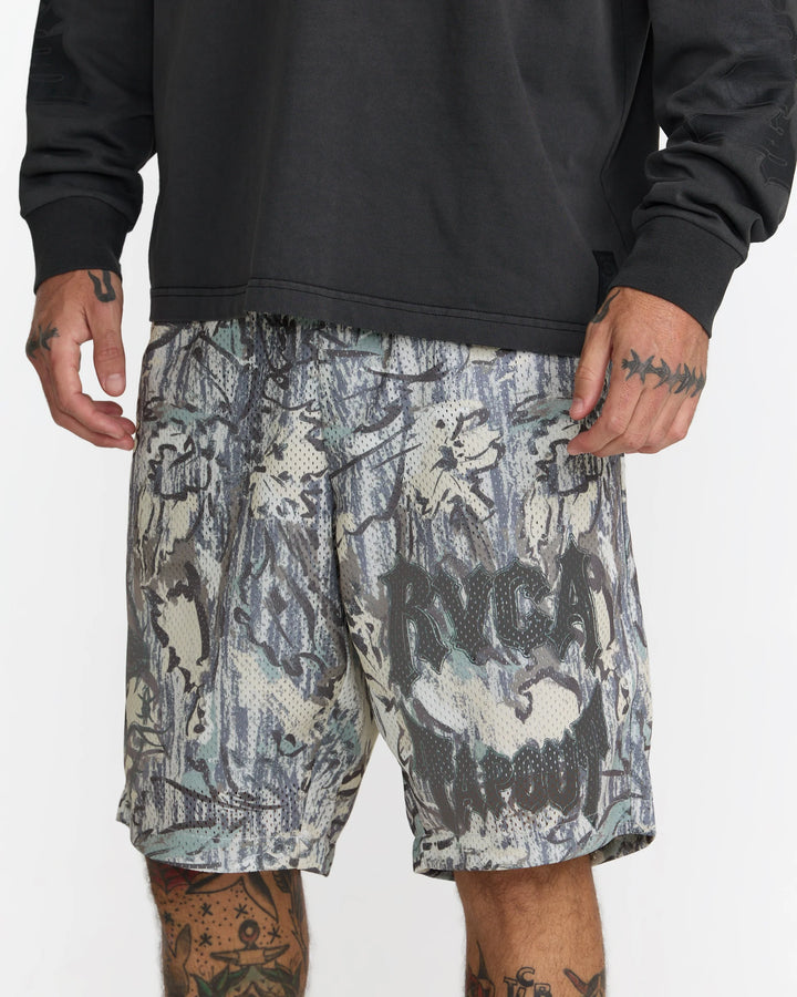 RVCA TAPOUT MESH 22" SHORT - CAMO