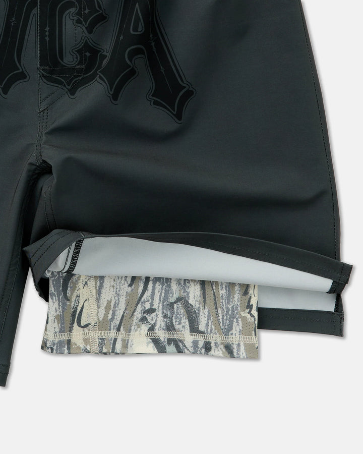 RVCA TAPOUT FIGHT SCRAPPER SHORTS - BLACK