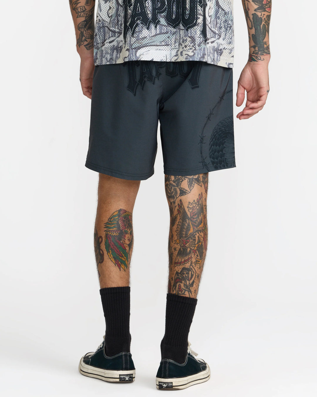 RVCA TAPOUT FIGHT SCRAPPER SHORTS - BLACK