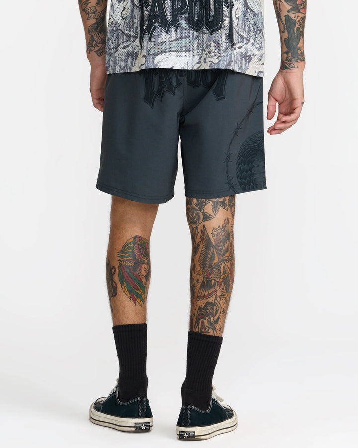 RVCA TAPOUT FIGHT SCRAPPER SHORTS - BLACK