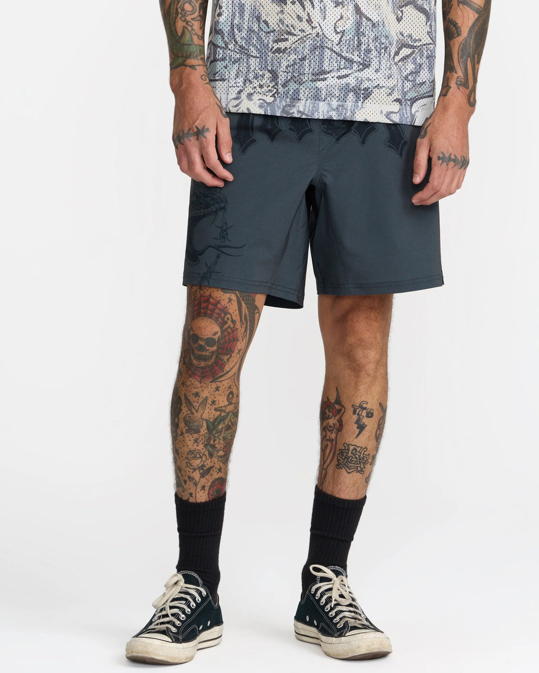 RVCA TAPOUT FIGHT SCRAPPER SHORTS - BLACK