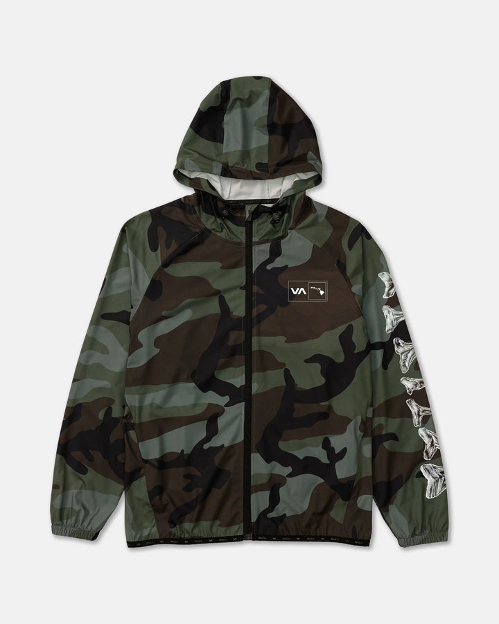 RVCA YOGGER JACKET HAWAII III - GREEN CAMO (GNR6)
