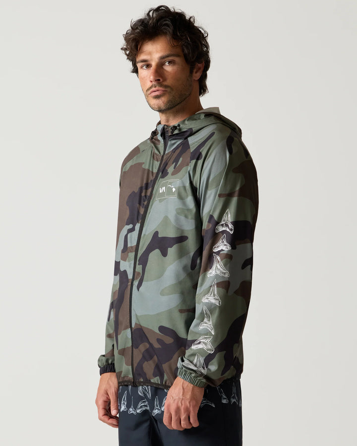 RVCA YOGGER JACKET HAWAII III - GREEN CAMO (GNR6)