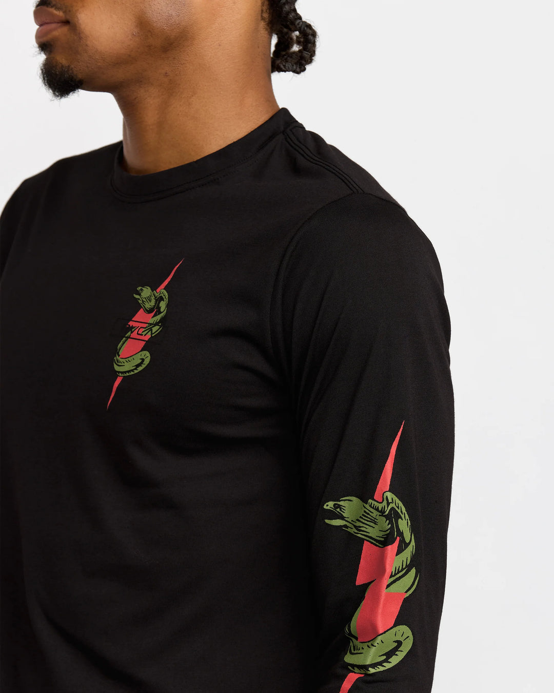 RVCA SHOCK SQUAD LONG SLEEVE TEE - BLACK
