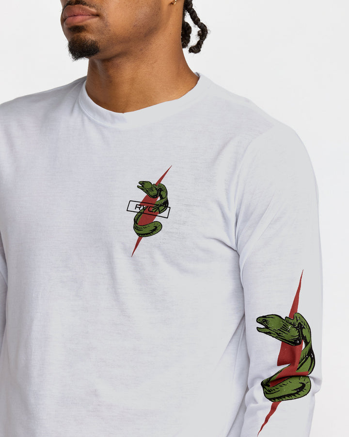 RVCA SHOCK SQUAD LONG SLEEVE TEE - WHITE