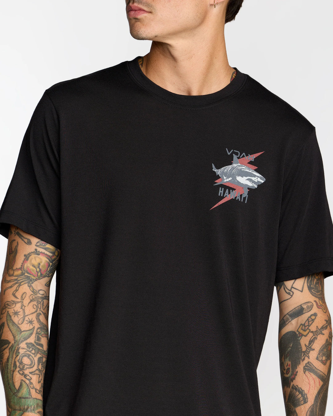 RVCA TIGER SHARK TEE - BLACK