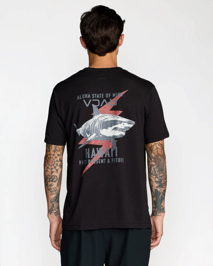 RVCA TIGER SHARK TEE - BLACK