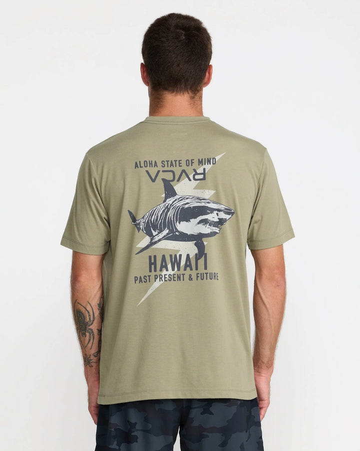 RVCA TIGER SHARK TEE - COVERT GREEN (CVG)