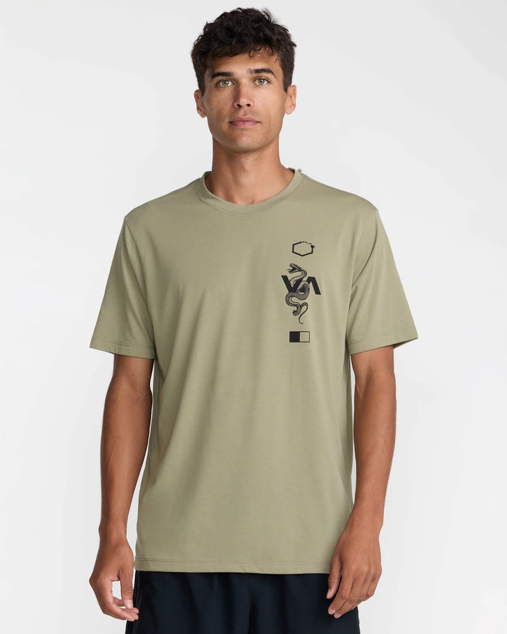 RVCA BARRON VENOM TEE- COVERT GREEN (CVG)