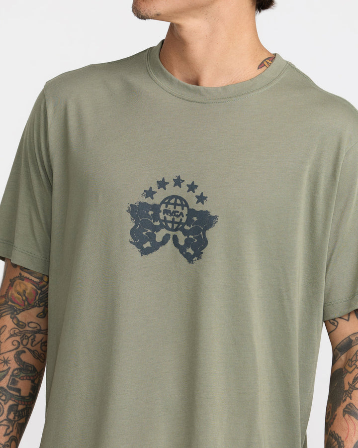 RVCA PRESSED TEE - ARMY