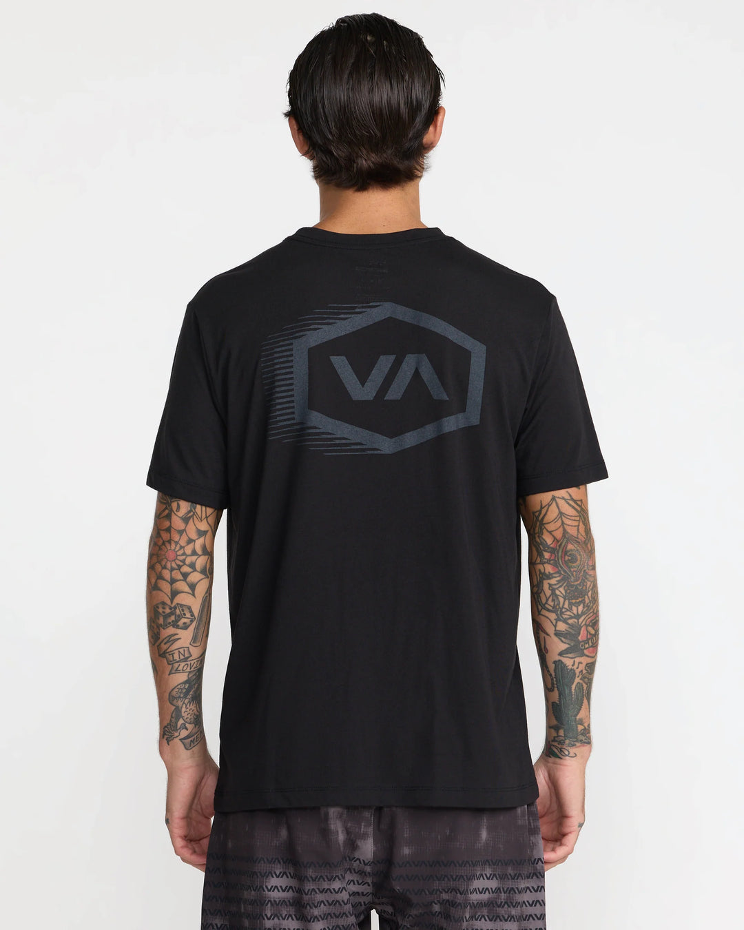 RVCA TECH HEX TEE - BLACK