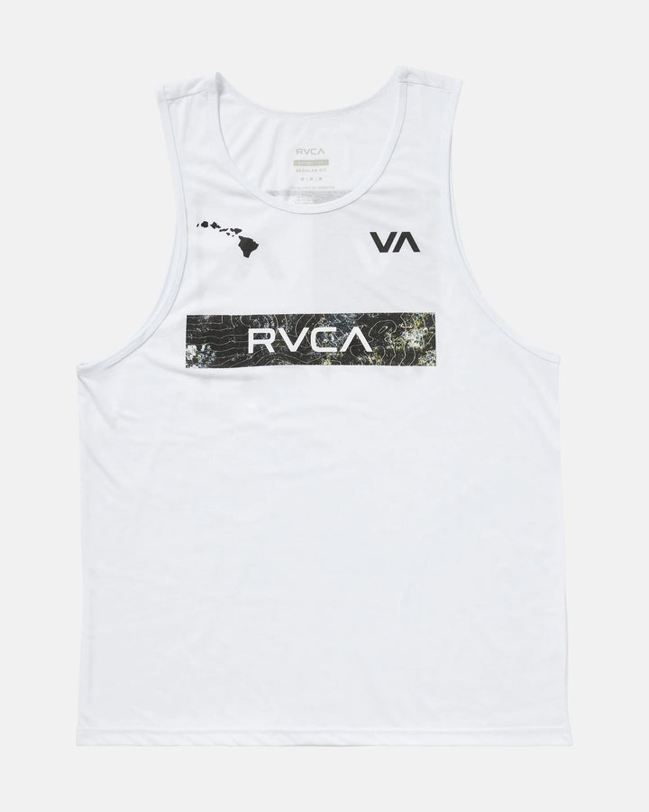 RVCA HAWAII ICON BAND TANK TOP - WHITE