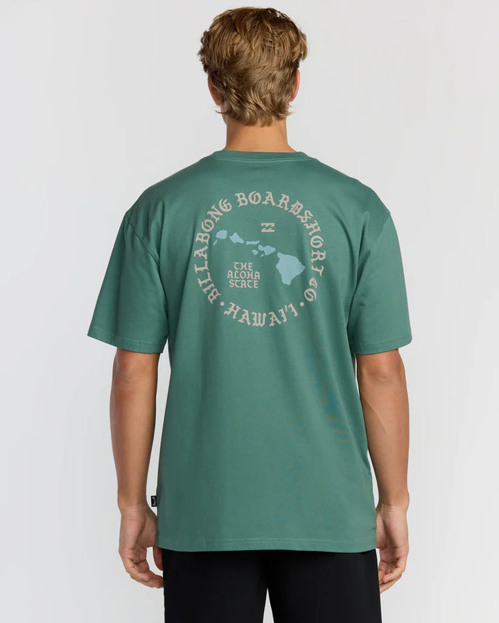 BILLABONG ALOHA ISLAND HI REGULAR TEE - SAGE GREEN