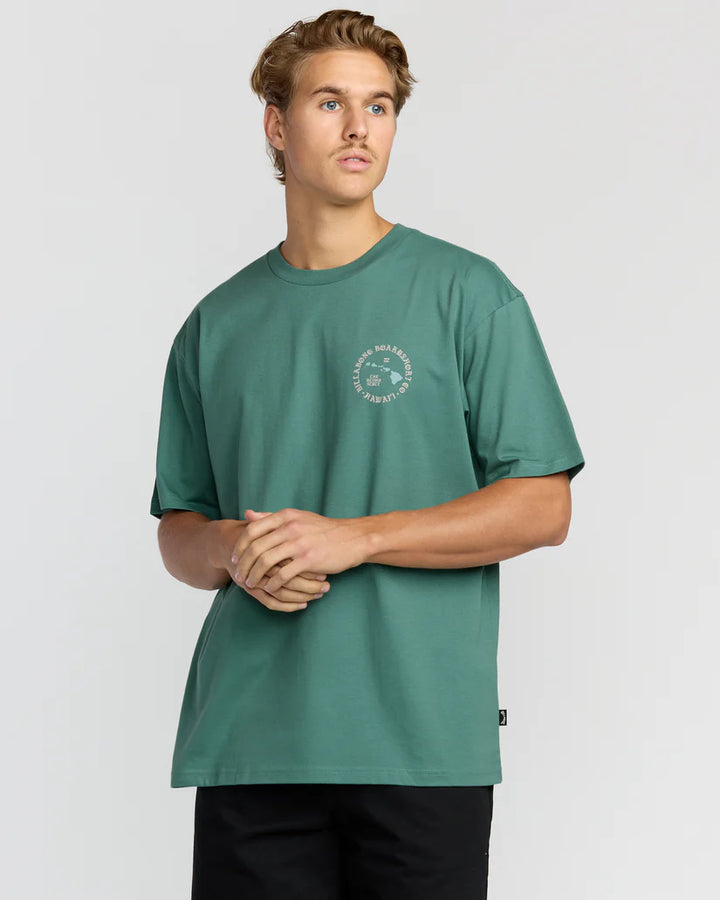 BILLABONG ALOHA ISLAND HI REGULAR TEE - SAGE GREEN